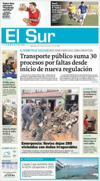 Portada de El Sur (Chile)