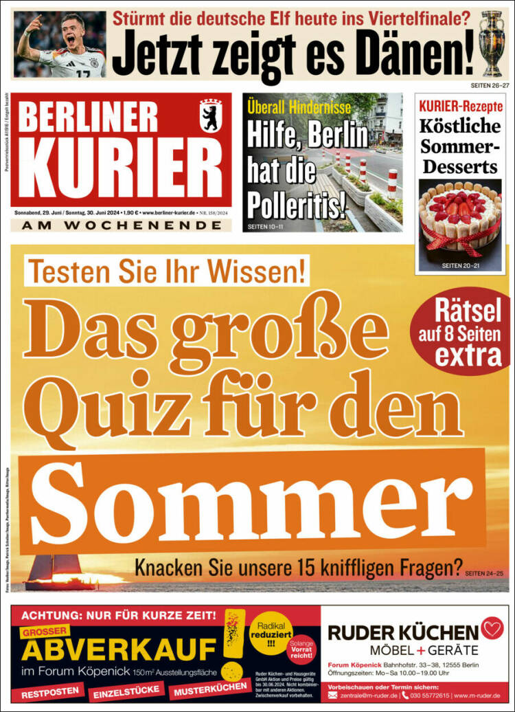 Portada de Berliner Kurier - Startseite BK (Alemania)