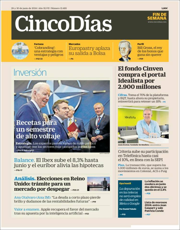 Portada de Cinco Días (Espa&ntilde;a)