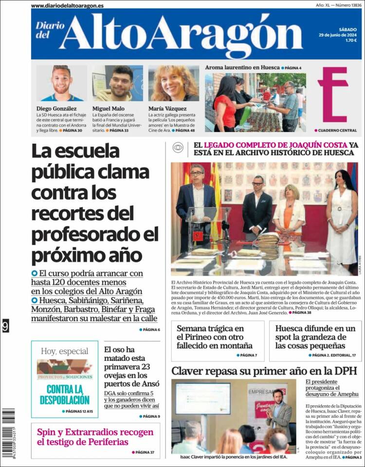 Portada de Diario del AltoAragón (Espa&ntilde;a)
