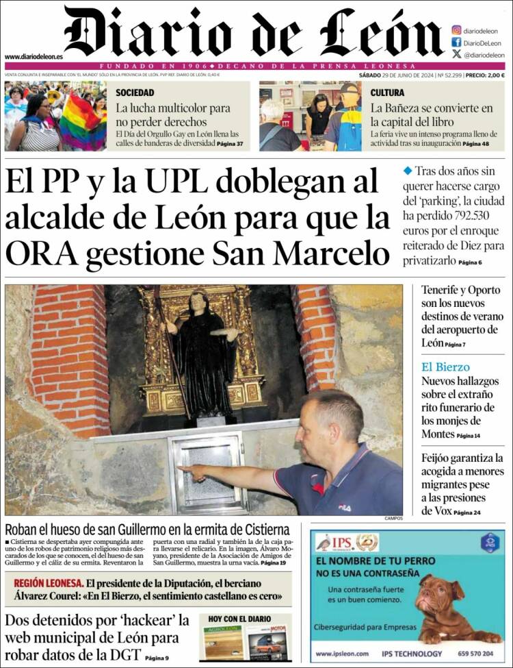 Portada de Diario de León (Espa&ntilde;a)