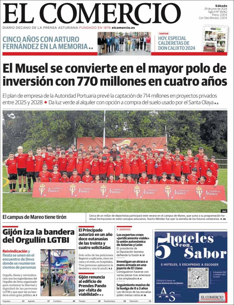 Portada de El Comercio - Gijón (Espa&ntilde;a)