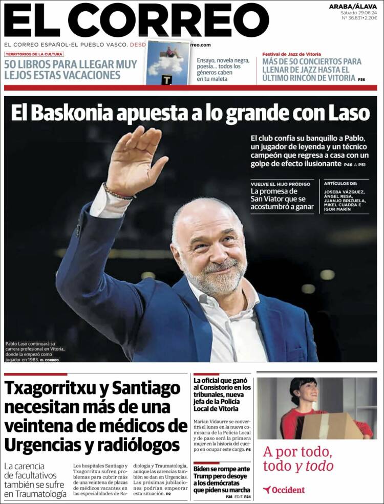 Portada de El Correo - Álava (Espa&ntilde;a)