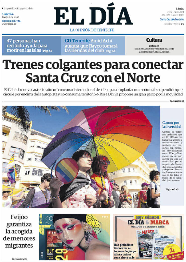 Portada de El Día (Espa&ntilde;a)