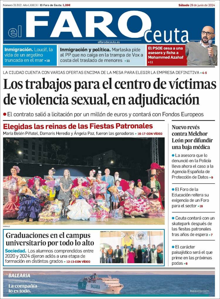 Portada de El Faro de Ceuta (Espa&ntilde;a)