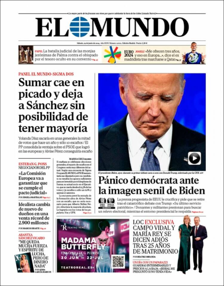 Portada de El Mundo (Espa&ntilde;a)