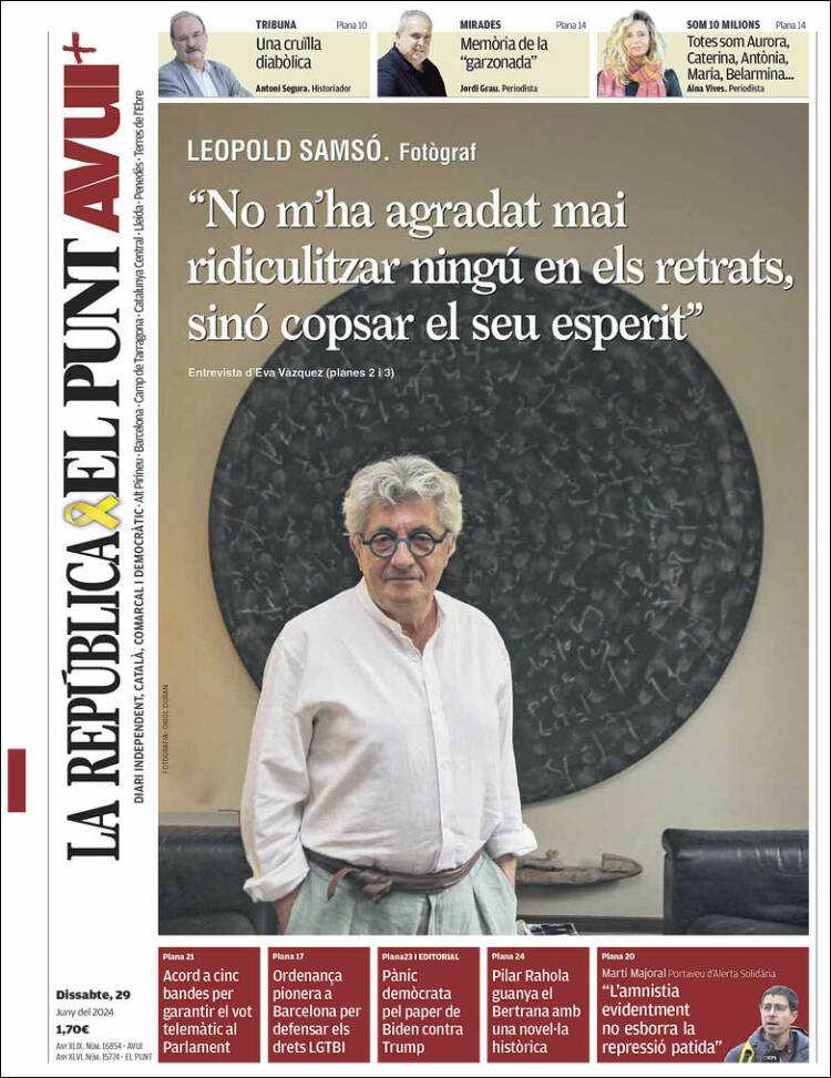 Portada de El Punt Avui (Espa&ntilde;a)
