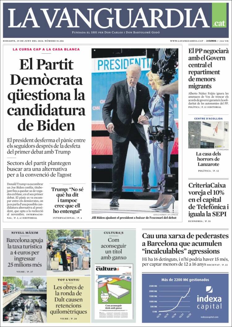 Portada de La Vanguardia (Espa&ntilde;a)
