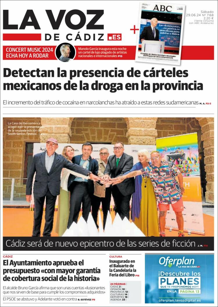 Portada de La Voz de Cádiz (Espa&ntilde;a)