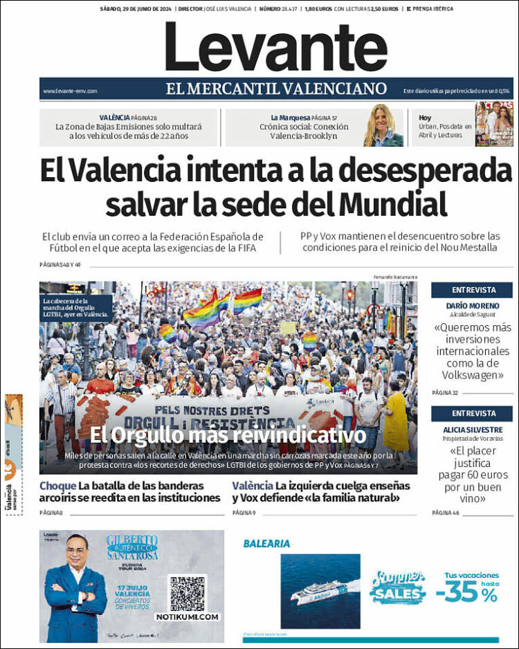 Portada de Levante (Espa&ntilde;a)