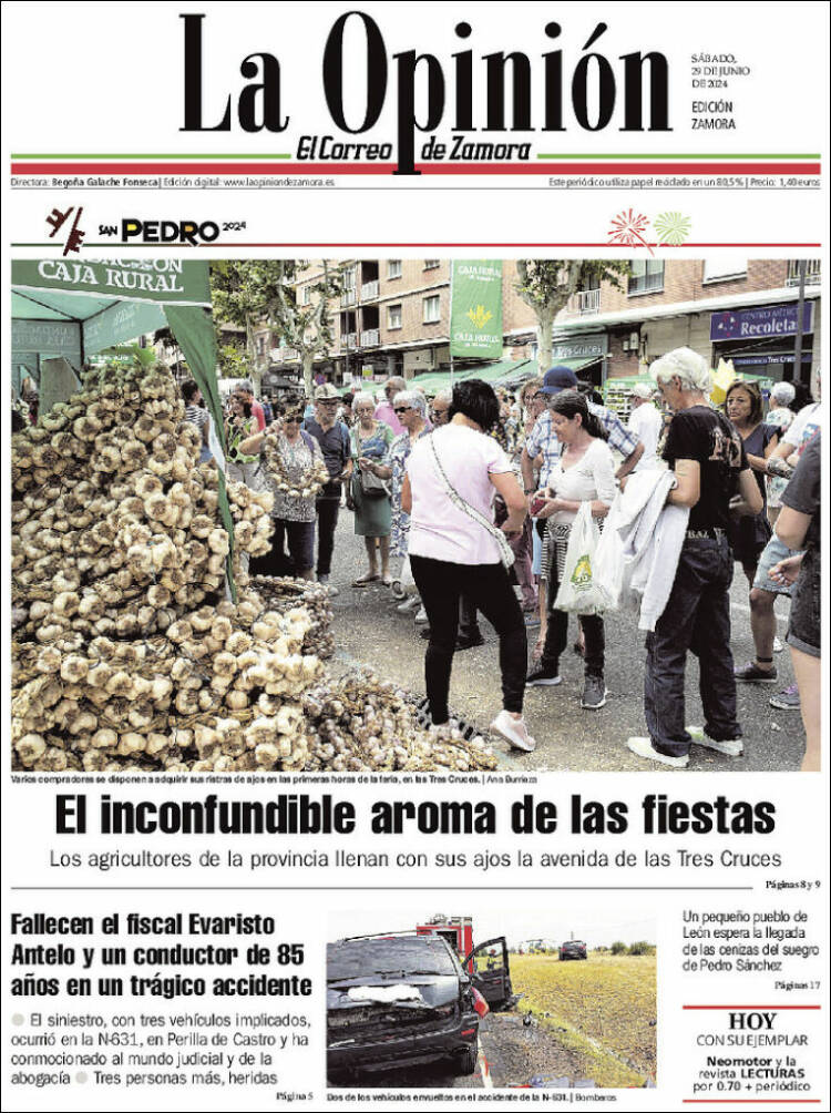Portada de La Opinión - El Correo de Zamora (Espa&ntilde;a)