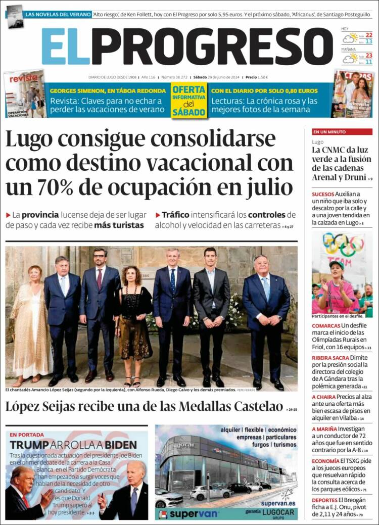 Portada de El Progreso (Espa&ntilde;a)