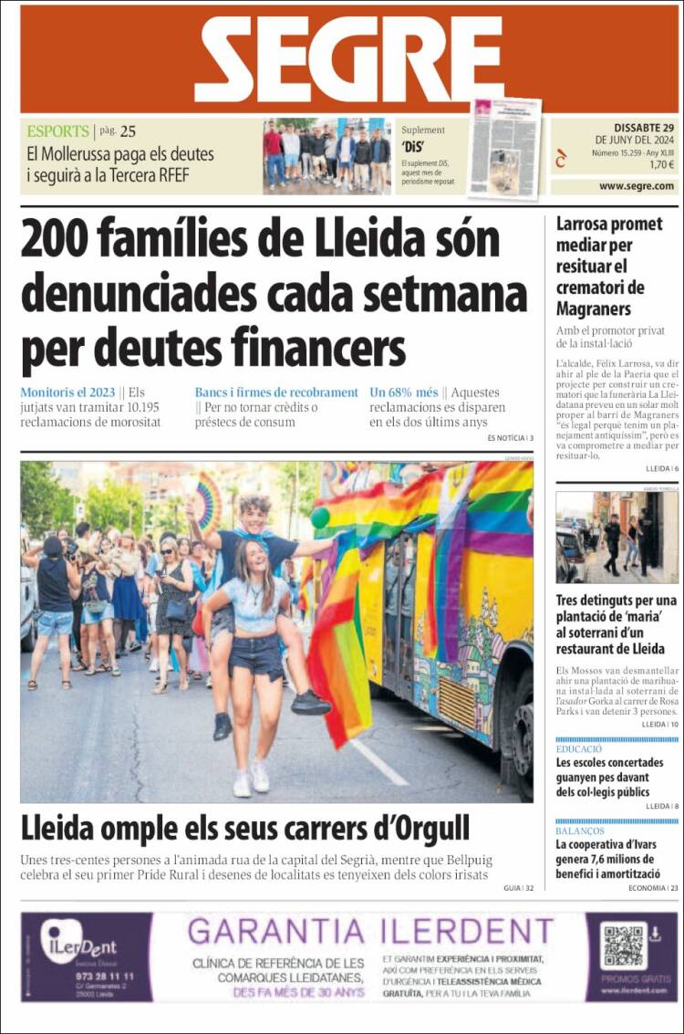 Portada de Segre (Espa&ntilde;a)