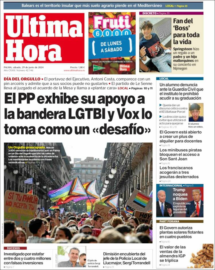 Portada de Última Hora (Espa&ntilde;a)
