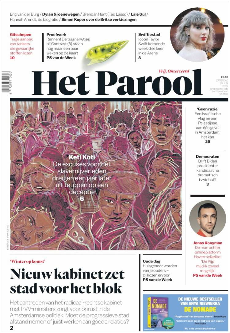 Portada de Het Parool (Pa&iacute;ses Bajos)