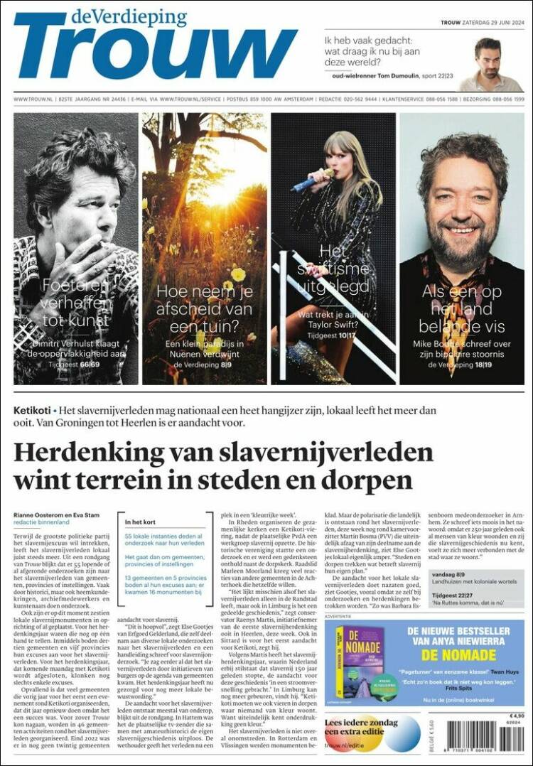 Portada de Trouw (Pa&iacute;ses Bajos)