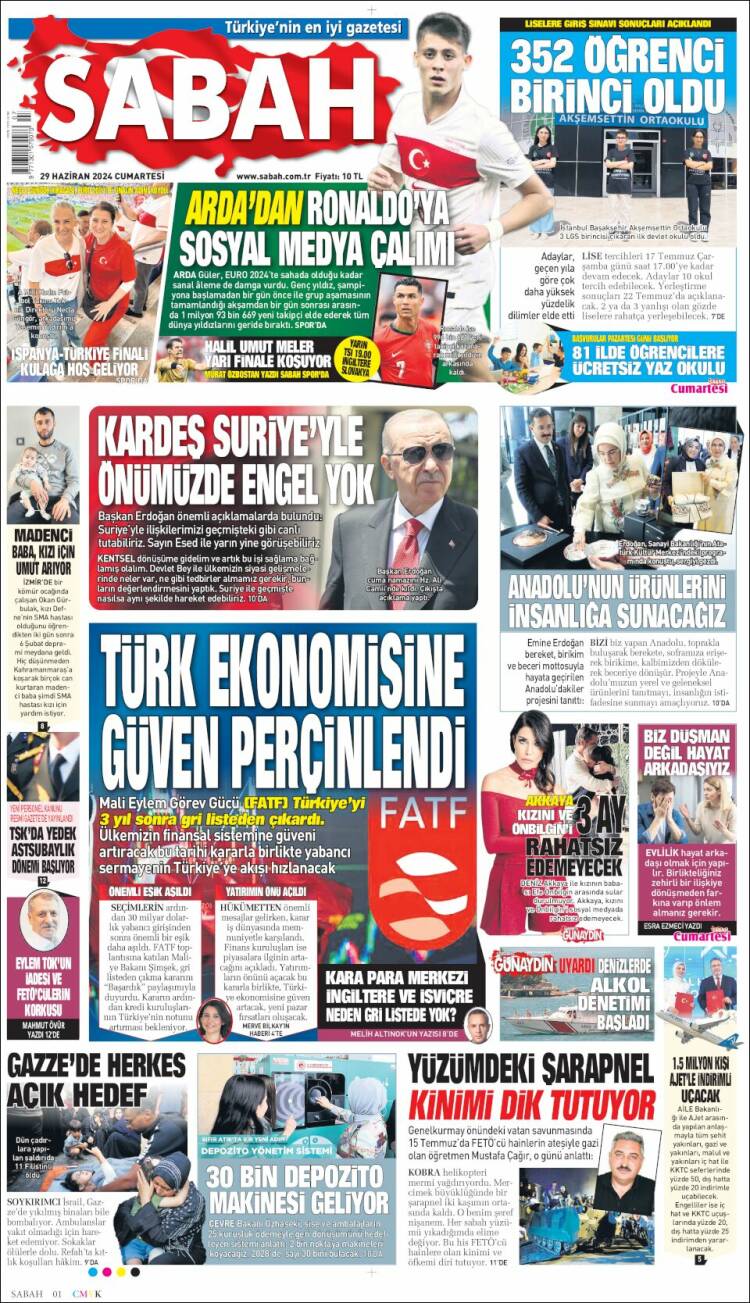 Portada de Sabah (Turqu&iacute;a)