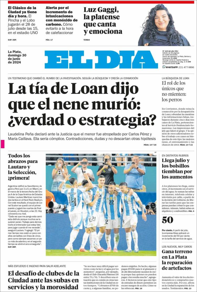 Portada de El Día de la Plata (Argentina)