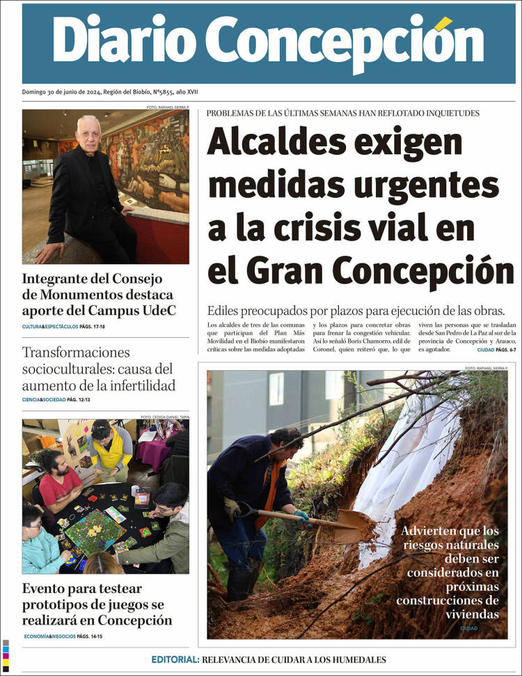 Portada de Diario de Concepción (Chile)