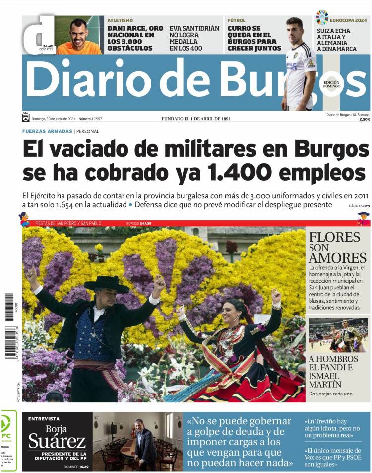 Portada de Diario de Burgos (España)