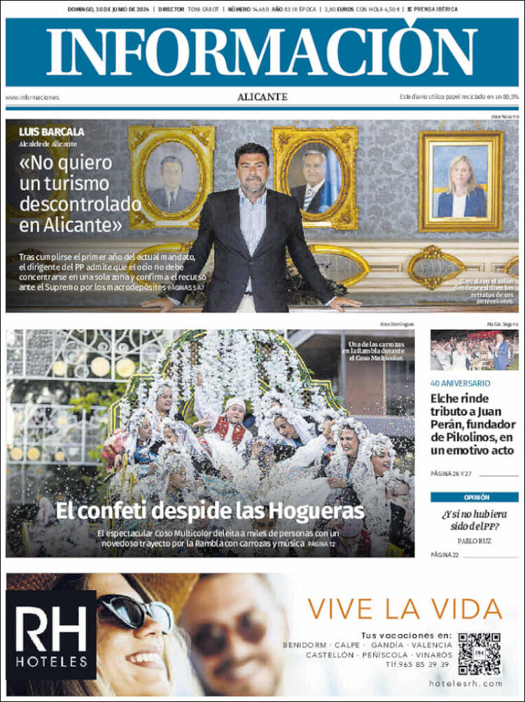 Portada de Diario Información (España)