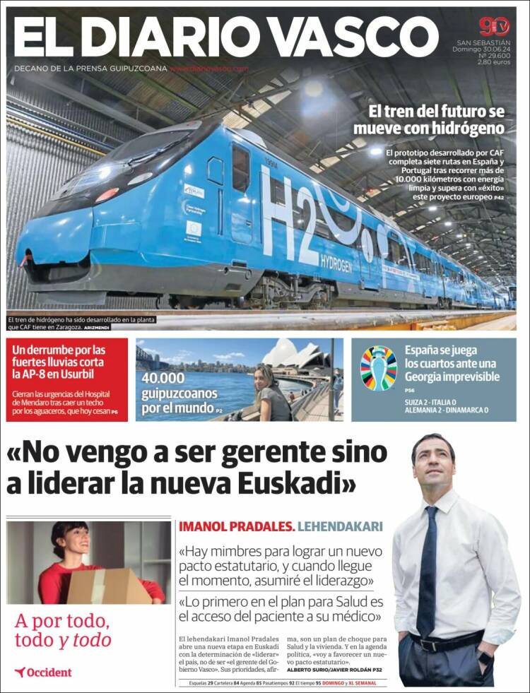 Portada de Diario Vasco (España)