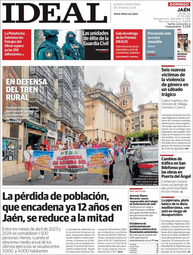 Portada de El Ideal de Jaén (España)