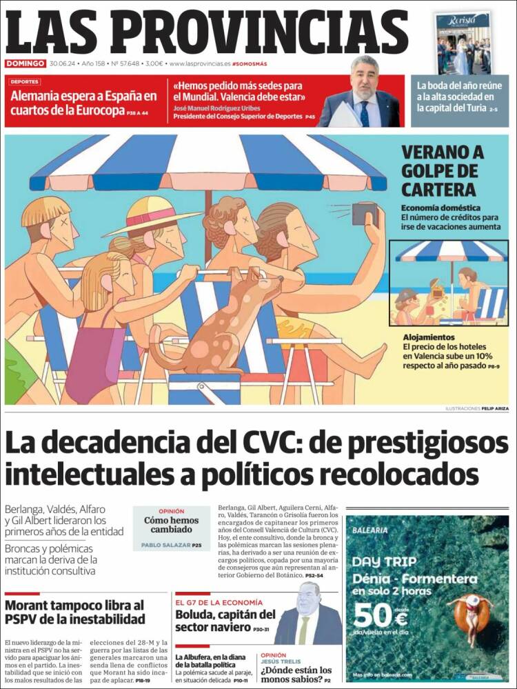 Portada de Las Provincias (España)