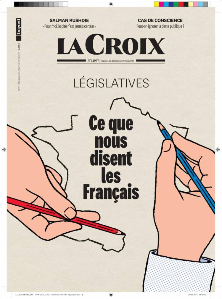 Portada de La Croix (Francia)