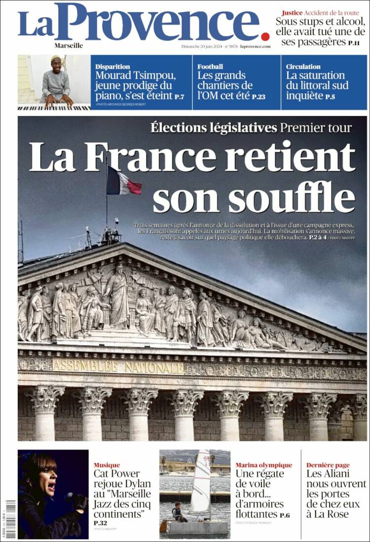 Portada de La Provence (Francia)