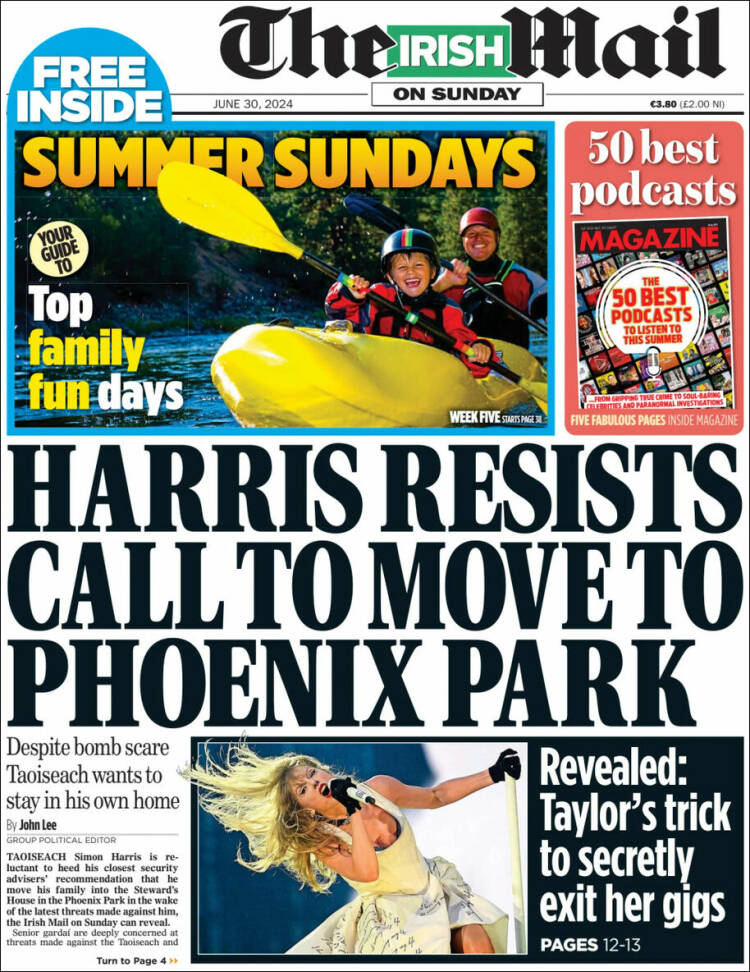 Portada de Irish Daily Mail (Irlanda)