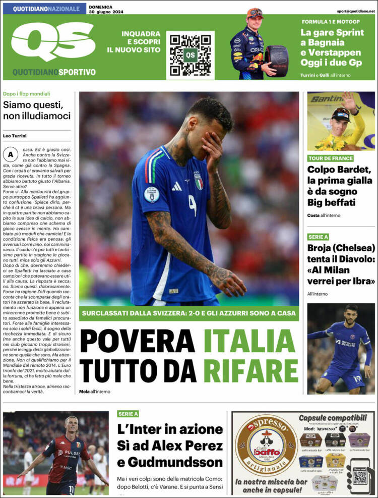 Portada de Quotidiano Sportivo (Italia)