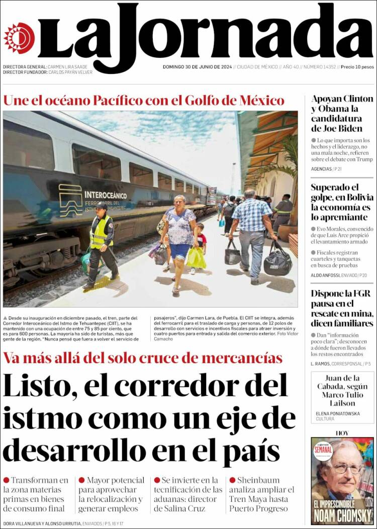 Portada de La Jornada (M&eacute;xico)