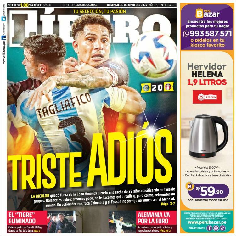 Portada de Líbero (Per&uacute;)