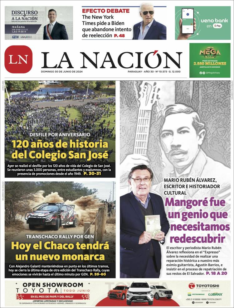 Portada de La Nación (Paraguay)