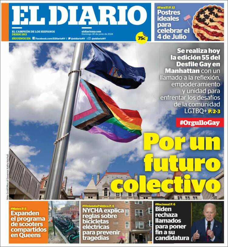 Portada de El Diario NY (USA)