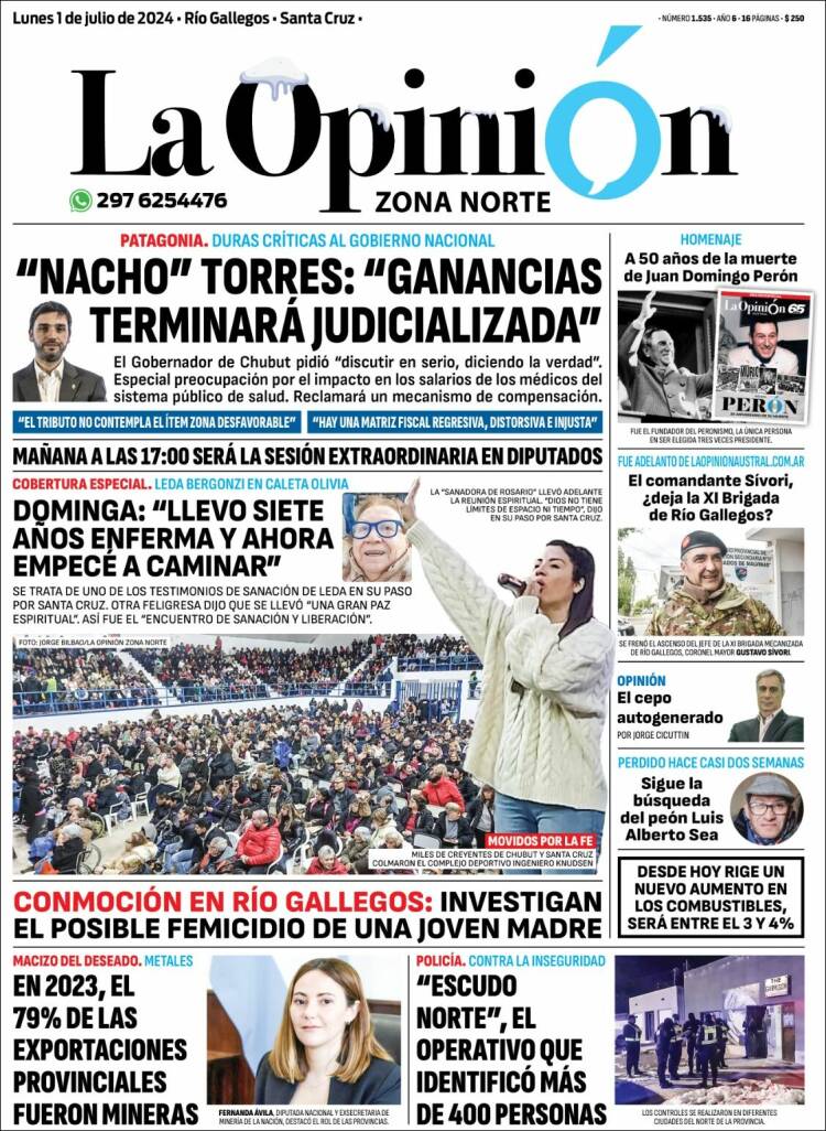 Portada de La Opinión Zona Norte (Argentina)