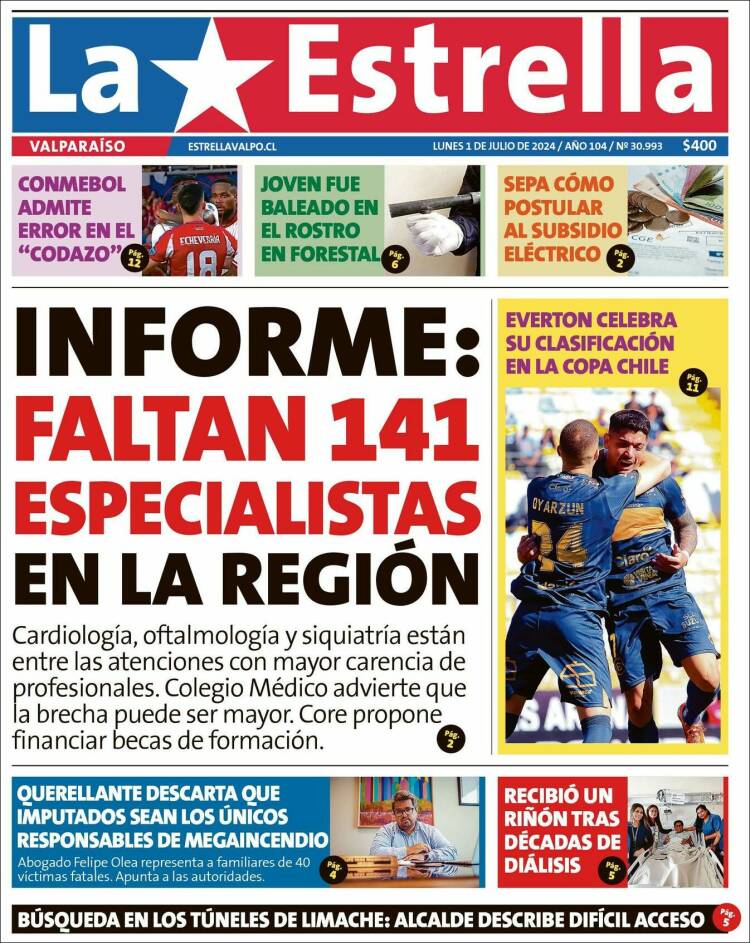 Portada de Estrella de Valparaiso (Chile)