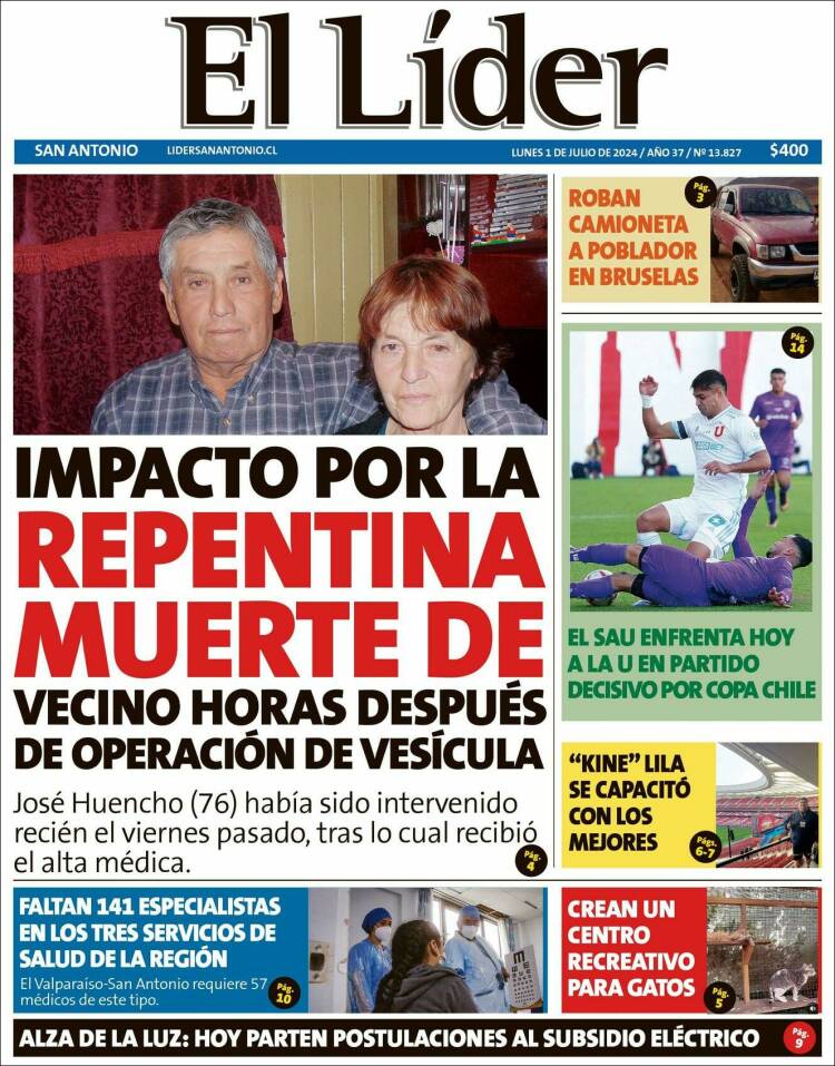 Portada de Lider de San Antonio (Chile)