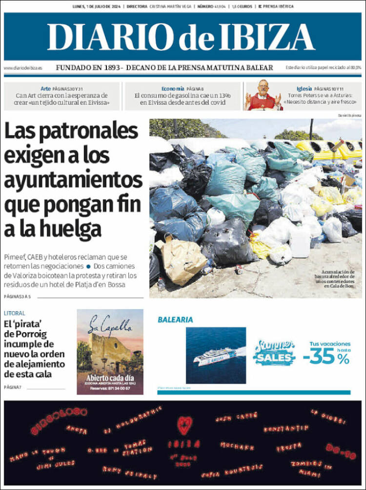 Portada de Diario de Ibiza (España)