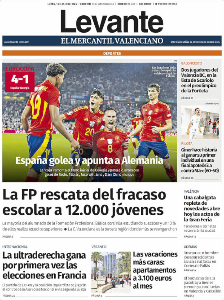 Portada de Levante (España)