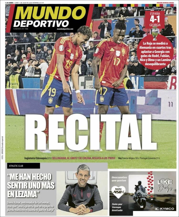 Portada de Mundo Deportivo Bizkaia (Espagne)