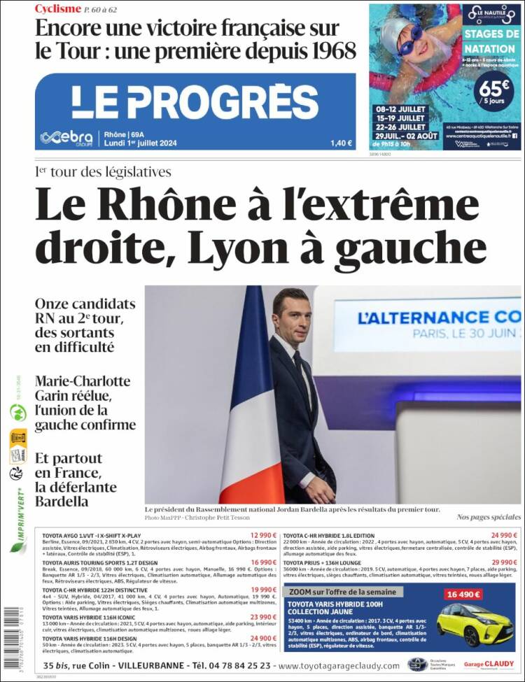 Portada de Progres de Fecamp (Francia)
