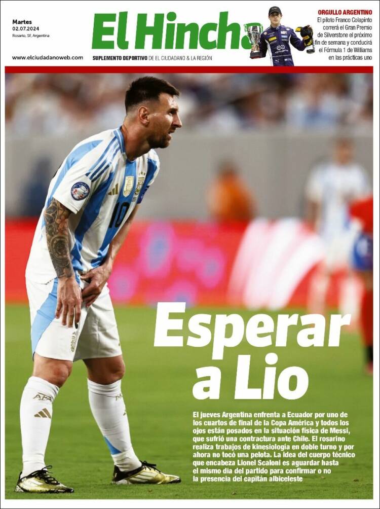 Portada de El Hincha (Argentina)