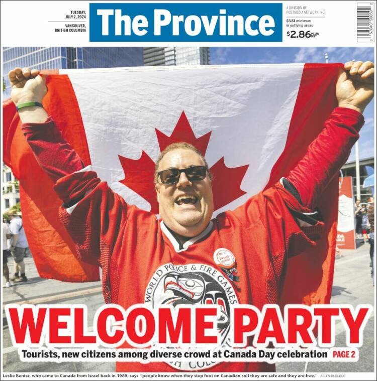 Portada de The Province (Canadá)