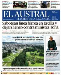 Portada de El Austral de Temuco (Chile)