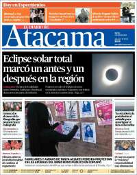 Portada de Diario de Atacama (Chile)