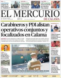 Portada de El Mercurio - Calama (Chile)