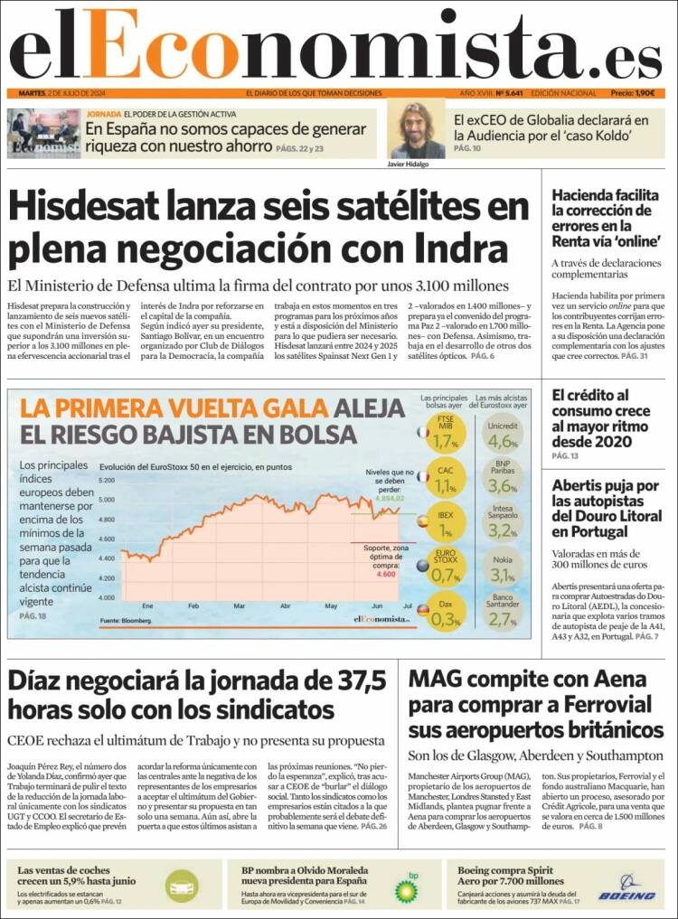 Portada de El Economista (Espa&ntilde;a)