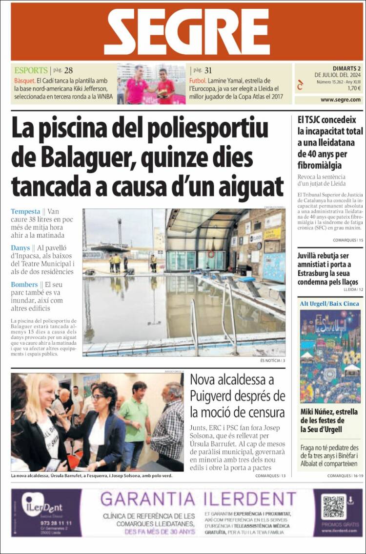Portada de Segre (España)